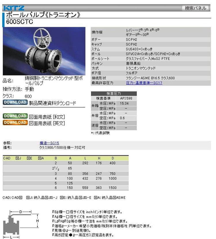 鑄鋼法蘭球閥600SCTC 日本KITZ閥門(mén)1.jpg